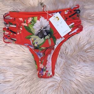TINIBIKINI FLORAL PRINT BOTTOM NWT